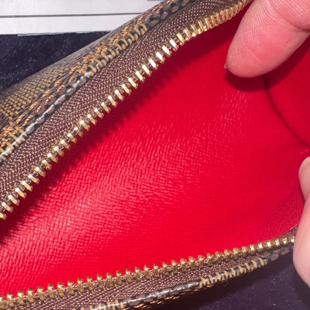 LOUIS VUITTON Damier Ebene Papillon Pouch LV Auth - Picture 8 of 10